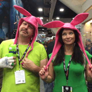 Bunny Couple Cosplay GIF