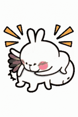 Bunny Couple Cuddles Amor GIF