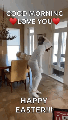 Bunny Dancer Good Morning Love You Happy Easter