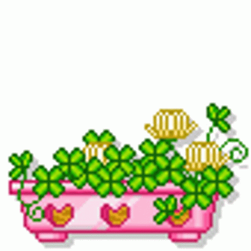 Bunny Finding 4 Leaf Clover GIF