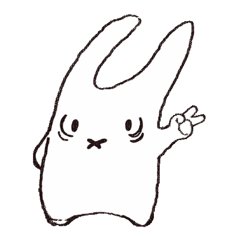 Bunny Giving Peace Sign