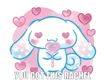 Bunny Holding Heart Lollipop You Got This Rachel