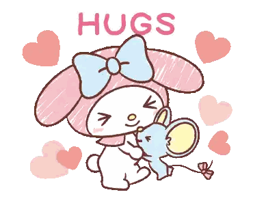 Bunny Holding Mouse Hugs