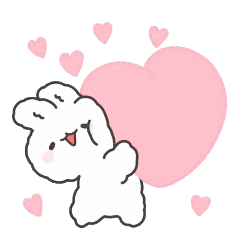 Bunny Holding Pink Heart