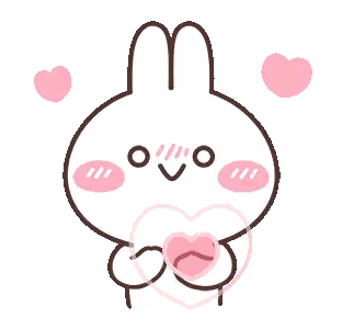 Bunny Holding Pink Heart