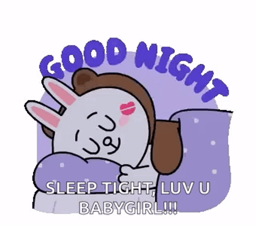 Bunny In Bed Saying Good Night GIF