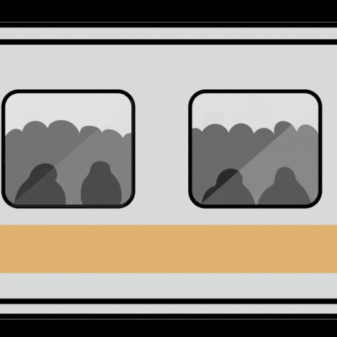 Bunny On Train Transportation GIF