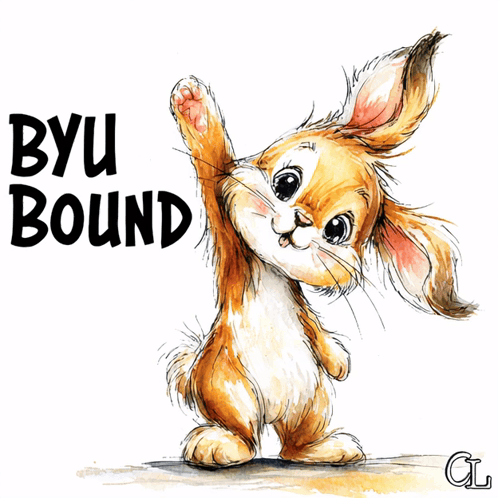 Bunny Rabbit With BYU Bound Above