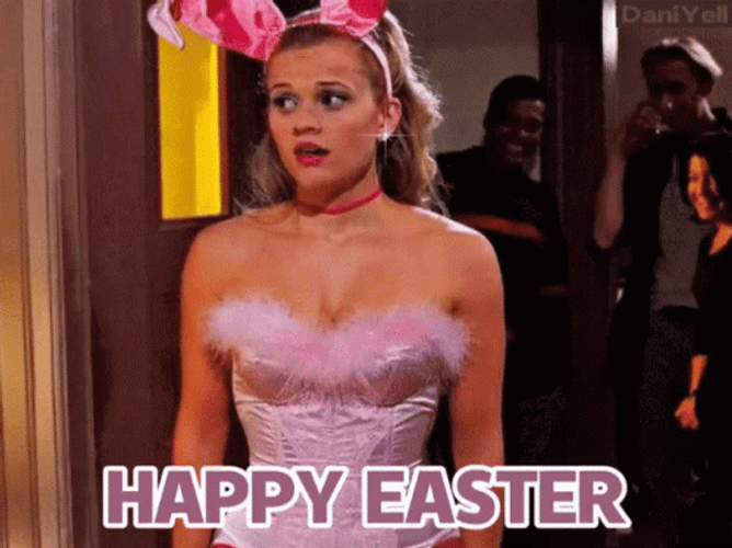Bunny Reese Witherspoon Good Morning Happy Easter GIF | GIFDB.com