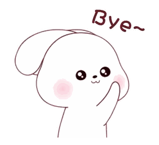 Bunny Saying Bye with Hand on Face