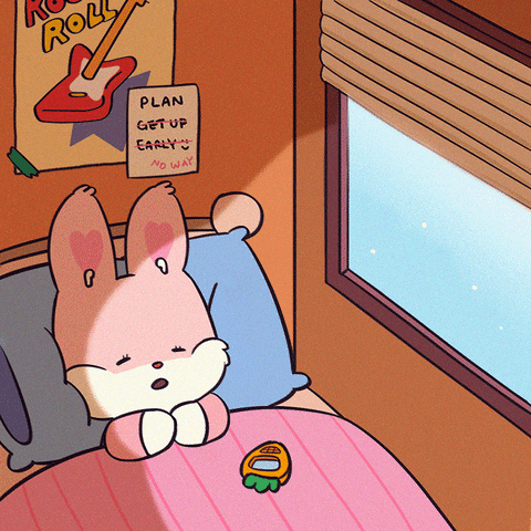 Bunny Sleepy Monday GIF