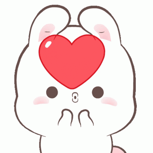 Bunny Sticker Heart You GIF