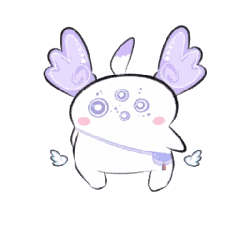 Bunny with Purple Wings