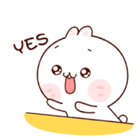 Bunny Yes Sticker GIF