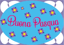 Buona Pasqua Sign with Flowers