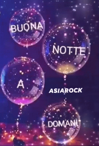 Buonanotte Glimmering Bubbles GIF