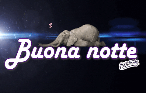 Buonanotte Sleeping Elephant GIF