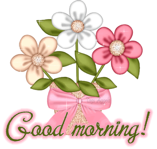 Buongiorno Glimmering Flowers Digital Art GIF