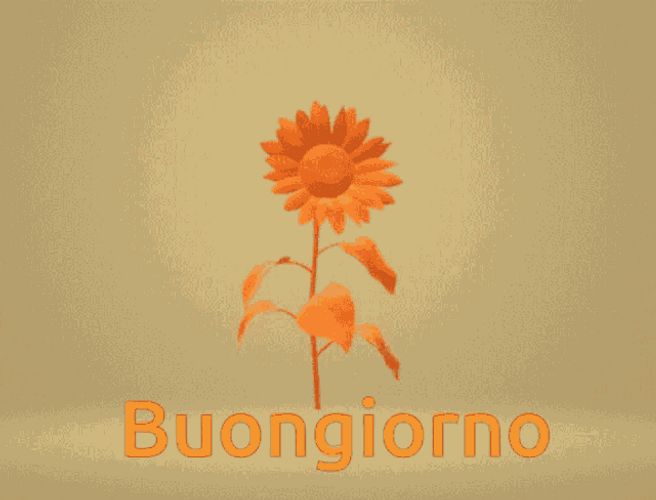 Buongiorno Slow Spinning Flower Computer Art GIF