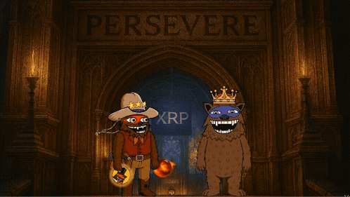 Burning City With XRP Banner GIF