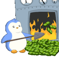 Burning Money Finance Sticker GIF