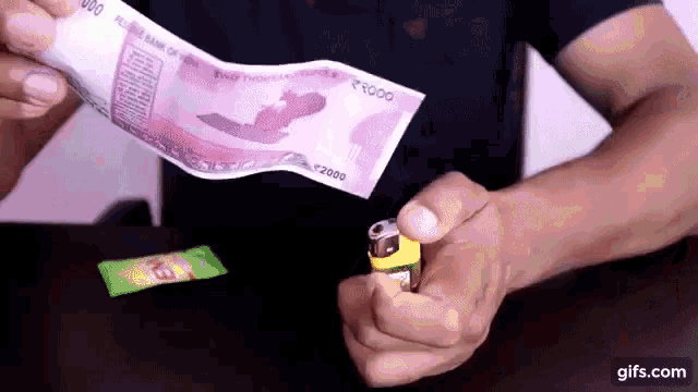 Burning Money Subscribe Slow Burn GIF