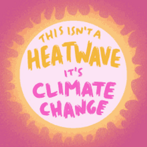 Burning Sun Hot Weather Text Animation GIF