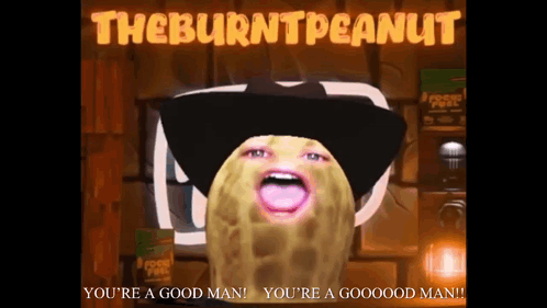 Burnt Peanut Cowboy Cartoon