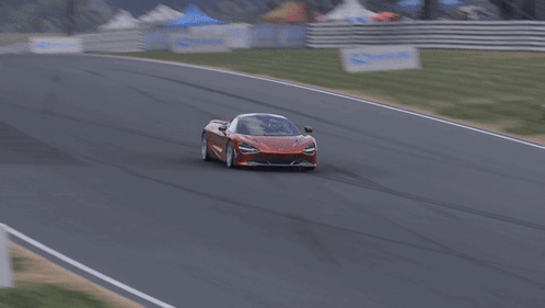 Burnt Sienna Mclaren 720s Car Racing GIF