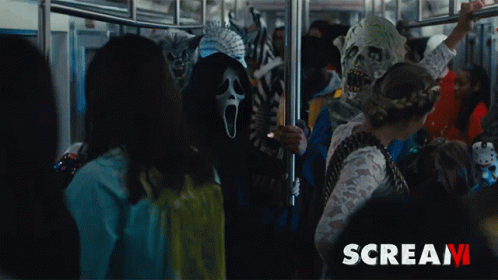 Bus Full of People With Scream Text