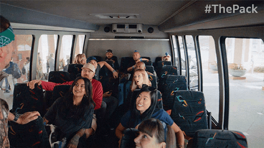 Bus Happy Cheers Passengers The Pack GIF