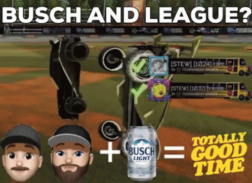 Busch Light Can Next to Rocket League