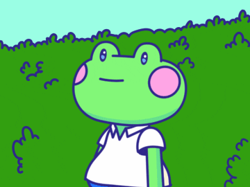 Bush Frog Slowly Hides GIF