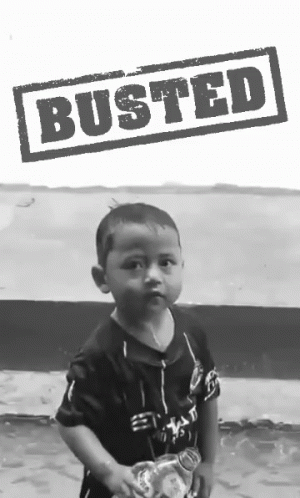 Black And White Cute Little Boy Busted GIF