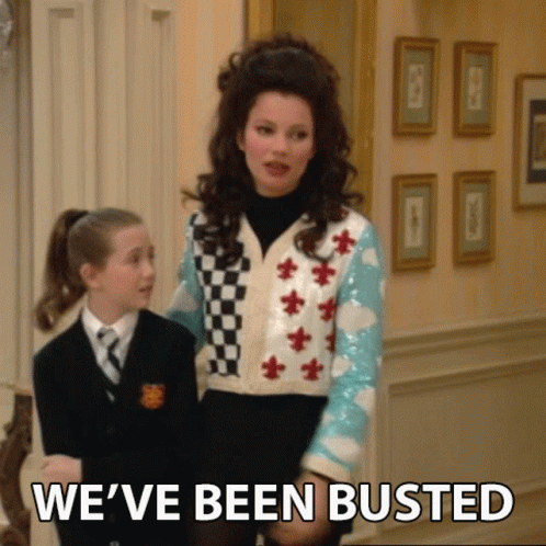 Fran Drescher We Have Been Busted GIF