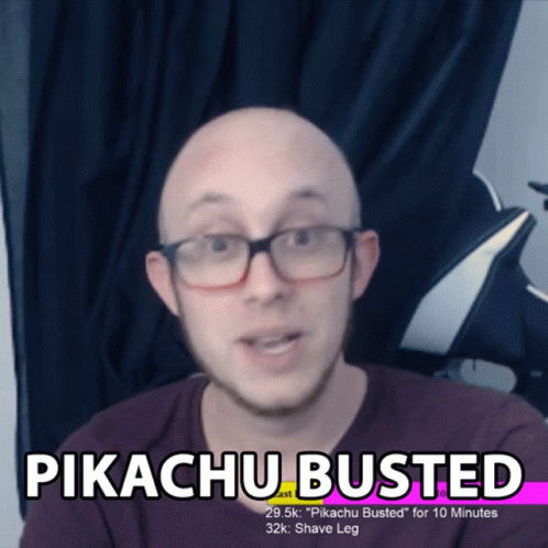 Bald Man Pikachu Busted GIF