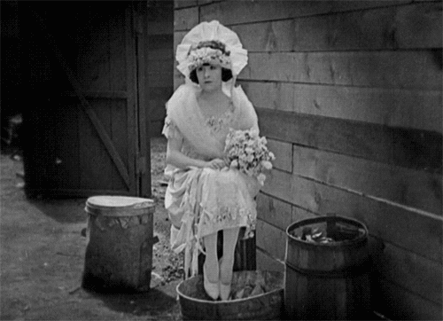 Buster Keaton As A Bride GIF