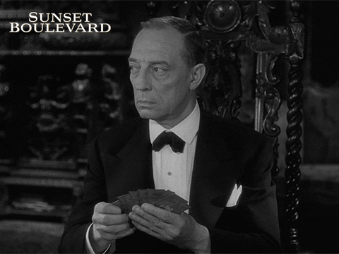 Buster Keaton Pass Cards GIF