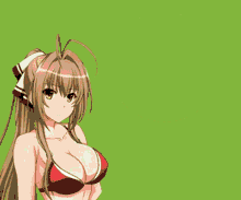 Busty Anime Girl Earn Money GIF
