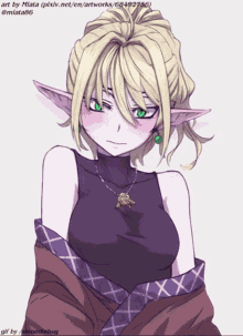 Busty Anime Girl Mizuhashi Parsee GIF