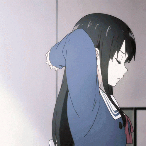 Busty Cute Long Hair Anime Lady GIF