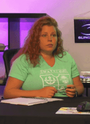 Busty Lady Surprised Reaction GIF