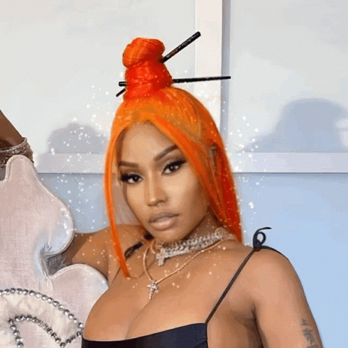 Busty Nicki Minaj Shaking Head GIF