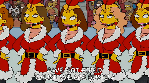 Busty Simpson Santa Ladies GIF
