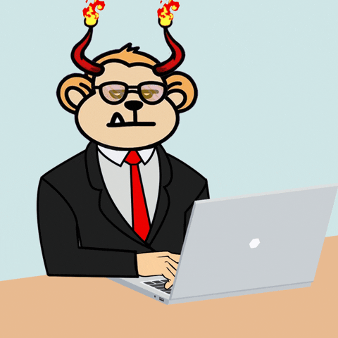 Busy Monday Bull Head Removed GIF