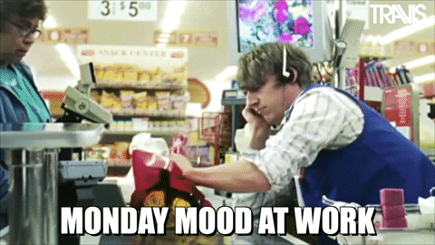 Busy Monday Throwing Flower Check Out Counter GIF