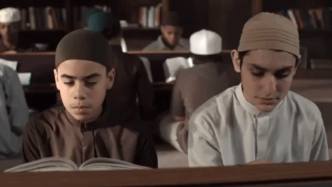 Busy Muslim Library GIF