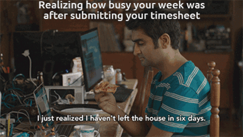 Busy Week With Timecard GIF