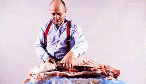 Butcher Chopping Meat GIF