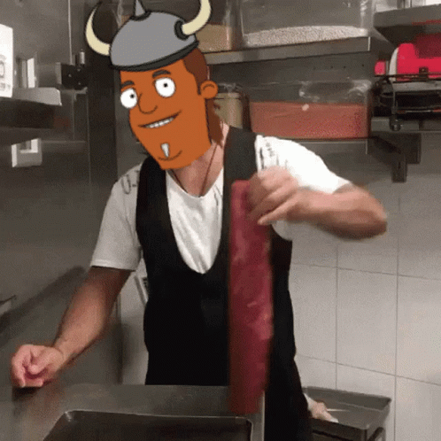 Butcher Slaps Red Meat GIF